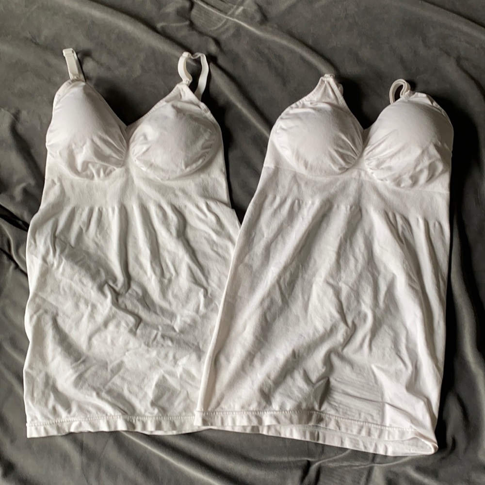 Two White Nursing Camis